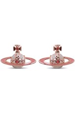 Vivienne Westwood SMALL NEO BAS RELIEF EARRING | PINK GOLD/PINK